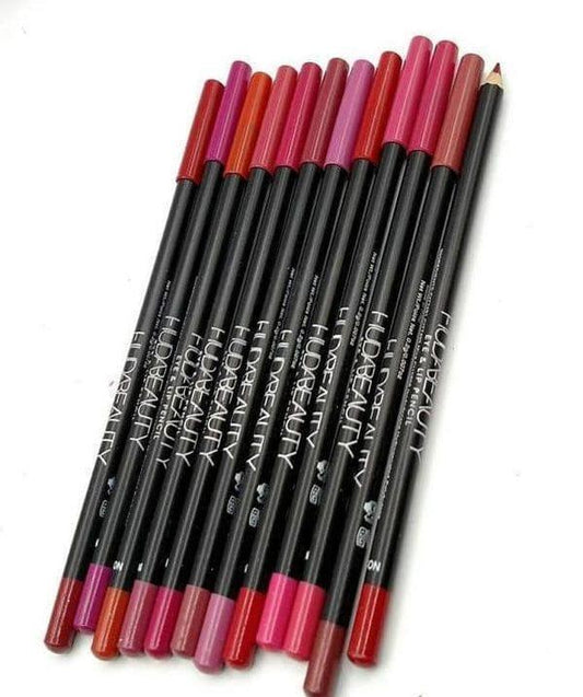 12 Pigment Lip Pencils Set β Cool Undertone Long-Lasting Lip Liner Collection