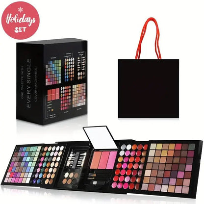 177 Color All - in - One Makeup Kit – Eyeshadow, Blush, Lip Gloss & Concealer Set with Mirror - My Store