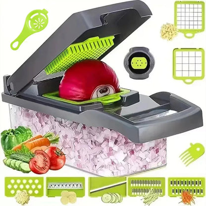 16-in-1 Vegetable Chopper Set | Food Cutter,  Slicer, Dicer, Grater & Peeler for Kitchen Prep
