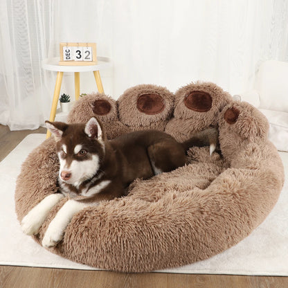 Fluffy Winter Dog Bed – Ultra Soft Warm Pet Sofa Bed for Dogs & Cats