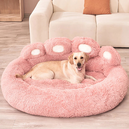 Fluffy Winter Dog Bed – Ultra Soft Warm Pet Sofa Bed for Dogs & Cats