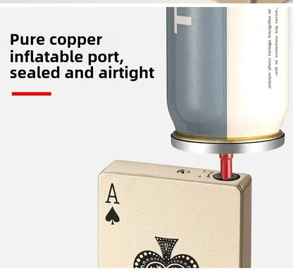 Ace of Spades Playing Card Metal Lighter – Windproof Refillable Butane Pocket Accessory
