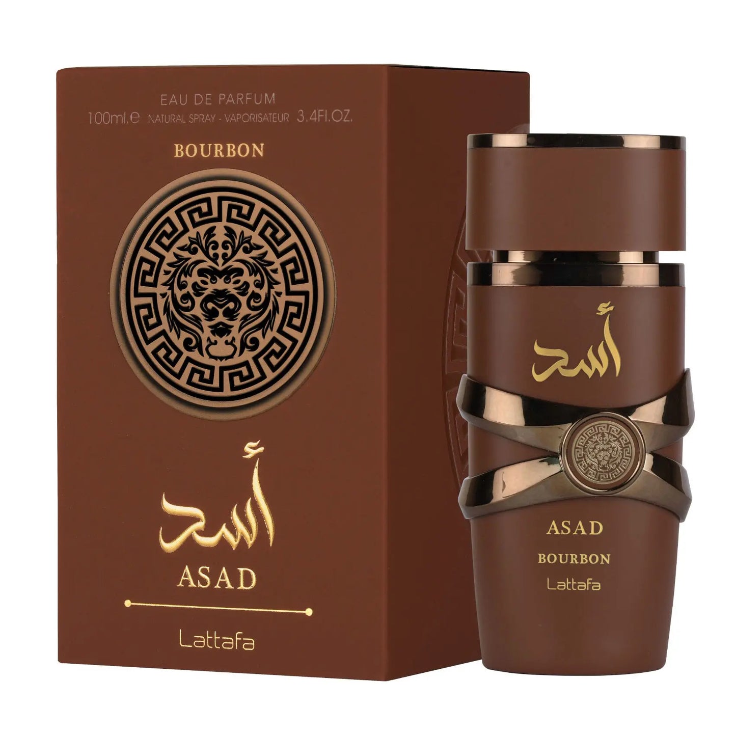 Lattafa Asad Bourbon Men's Perfume 100ml | Oriental Spicy Fragrance with Bourbon Vanilla & Amber