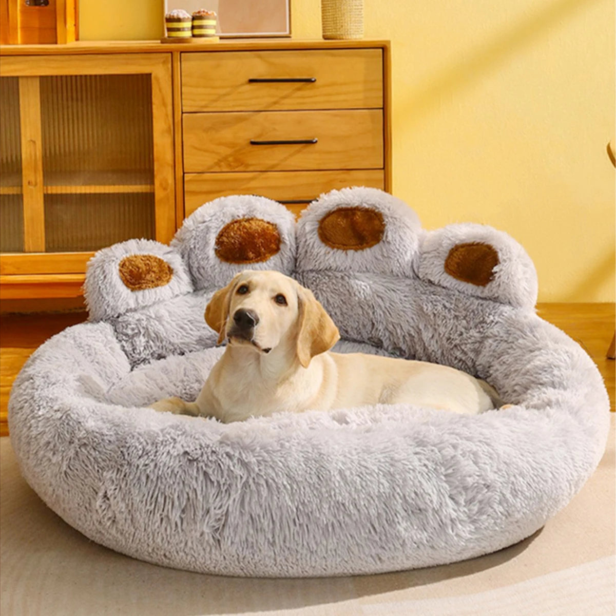 Fluffy Winter Dog Bed – Ultra Soft Warm Pet Sofa Bed for Dogs & Cats