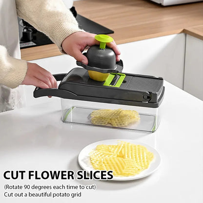 16-in-1 Vegetable Chopper Set | Food Cutter,  Slicer, Dicer, Grater & Peeler for Kitchen Prep