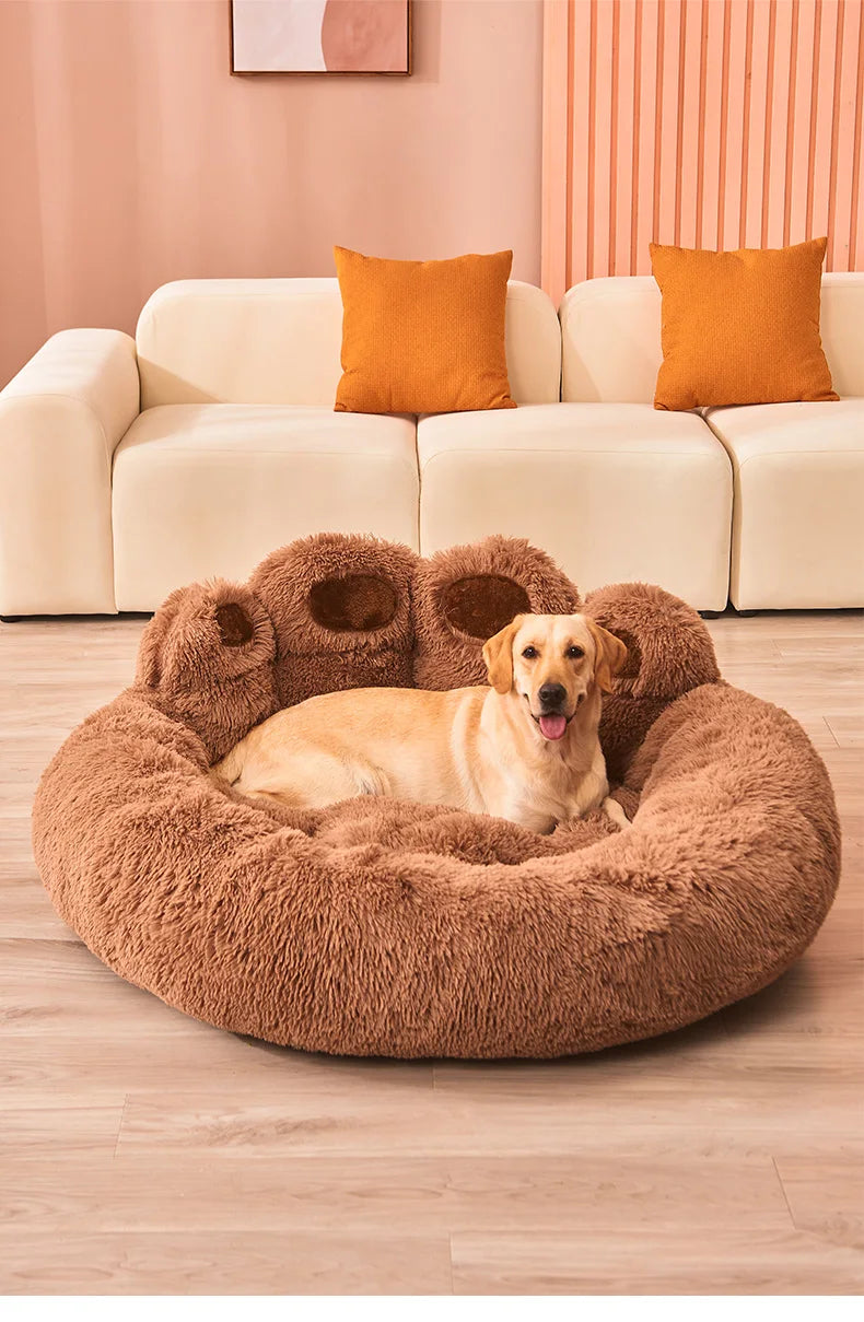Fluffy Winter Dog Bed – Ultra Soft Warm Pet Sofa Bed for Dogs & Cats