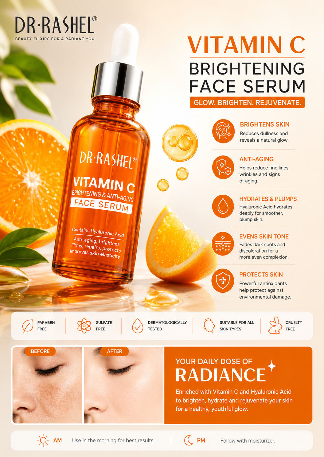 Premium Hyaluronic Acid Serum – Deep Hydration, Brightening & Anti-Aging Skincare
