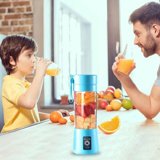 Portable Electric Juicer Blender – USB Rechargeable Compact Smoothie Maker (Blue)