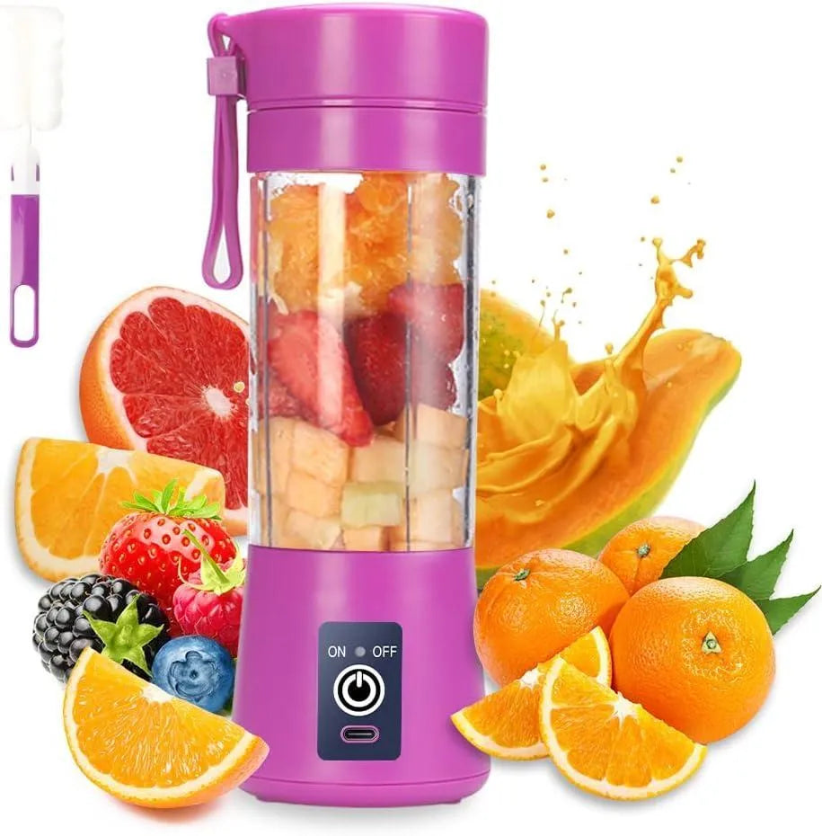 Portable Electric Juicer Blender – USB Rechargeable Compact Smoothie Maker (Blue)