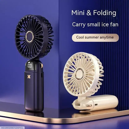 Mini Foldable Neck Fan – Portable Hands-Free Silent Cooling Fan with Adjustable Speeds