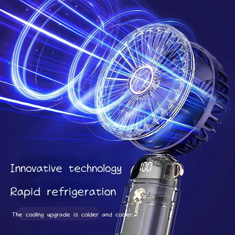Mini Foldable Neck Fan – Portable Hands-Free Silent Cooling Fan with Adjustable Speeds