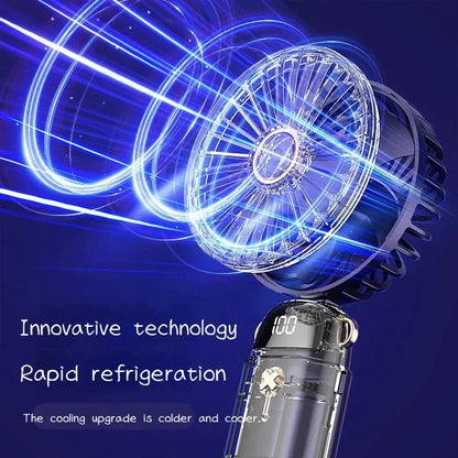 Mini Foldable Neck Fan – Portable Hands-Free Silent Cooling Fan with Adjustable Speeds