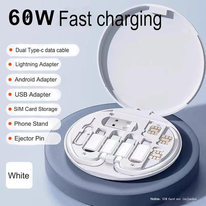 Premium 60W PD Fast Charging Kit – USB-C Power Delivery Cable (Black ABS)