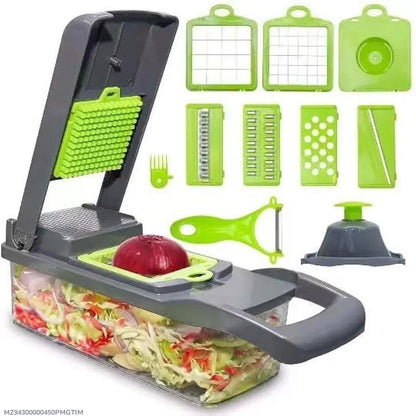 16-in-1 Multi-Function Vegetable Cutter Set – Kitchen Chopper, Slicer & Dicer
