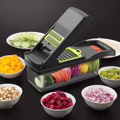 16-in-1 Multi-Function Vegetable Cutter Set – Kitchen Chopper, Slicer & Dicer