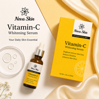 Nova Skin Vitamin-C Whitening Serum – Brightening, Anti-Aging & Skin Glow Formula (30ml)