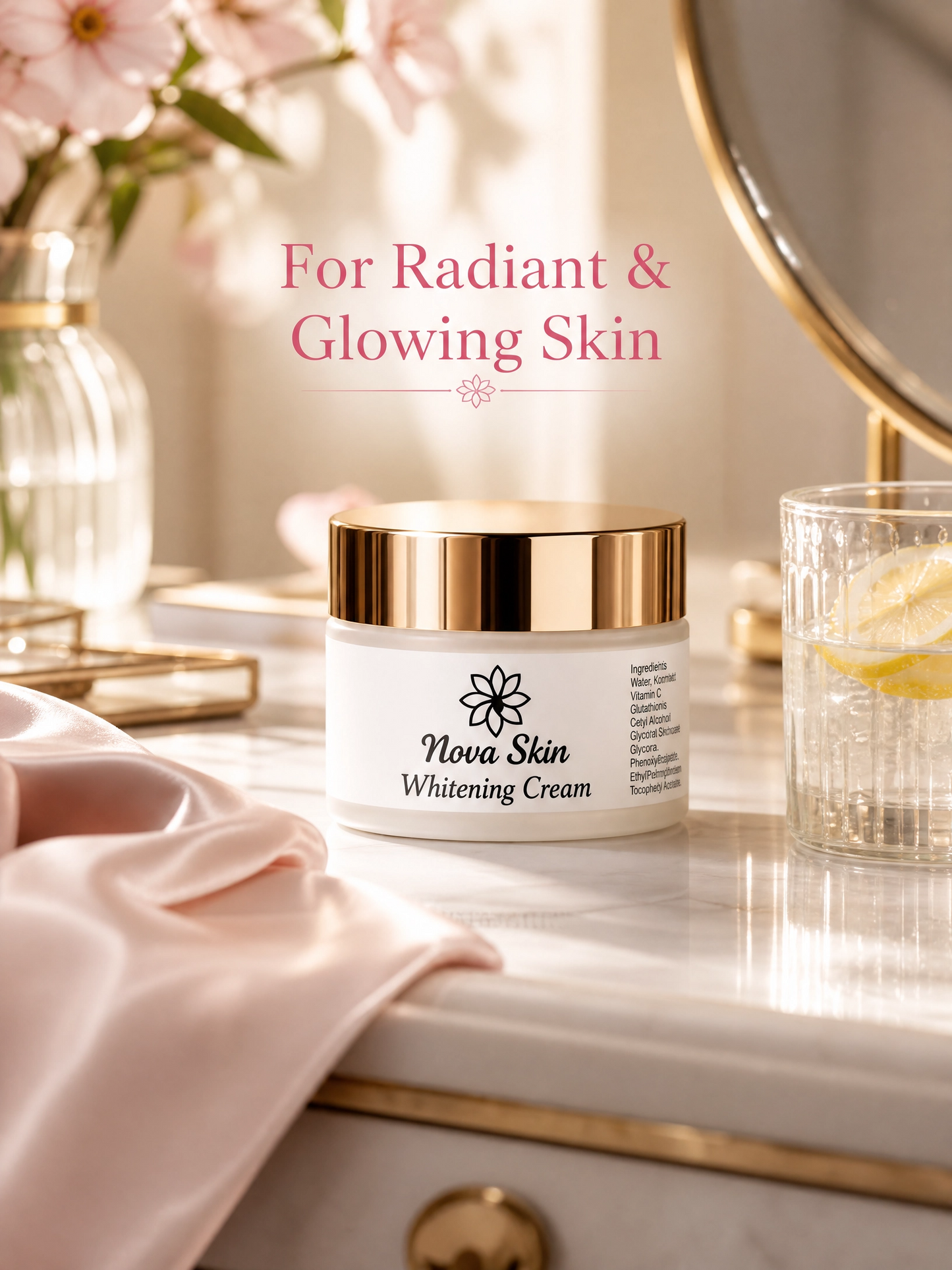 Nova Skin Whitening Cream – Kojic Acid, Vitamin C & Glutathione Brightening Cream (50g)