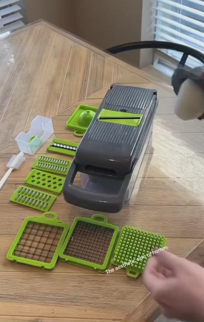 16-in-1 Multi-Function Vegetable Cutter Set – Kitchen Chopper, Slicer & Dicer