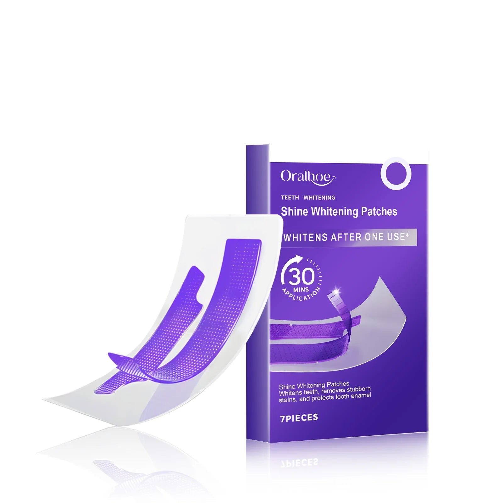 Purple Teeth Whitening Strips Brighten Tooth Remove Plaque Stain Cleaning Oral Hygiene Reduce Sensitivity Bleaching Dental Tools - My Store